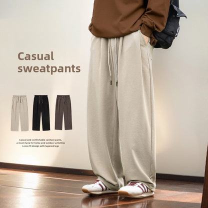 Japanse retro geplooide casual joggingbroek met trekkoord