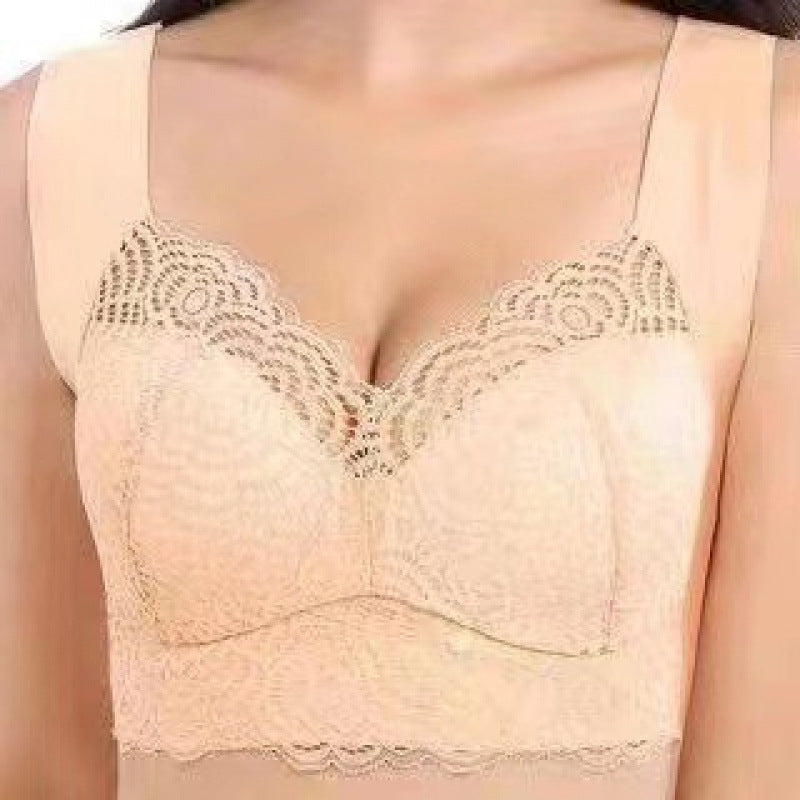 Womens Wirefree Lace Pushup Bra Plus Size