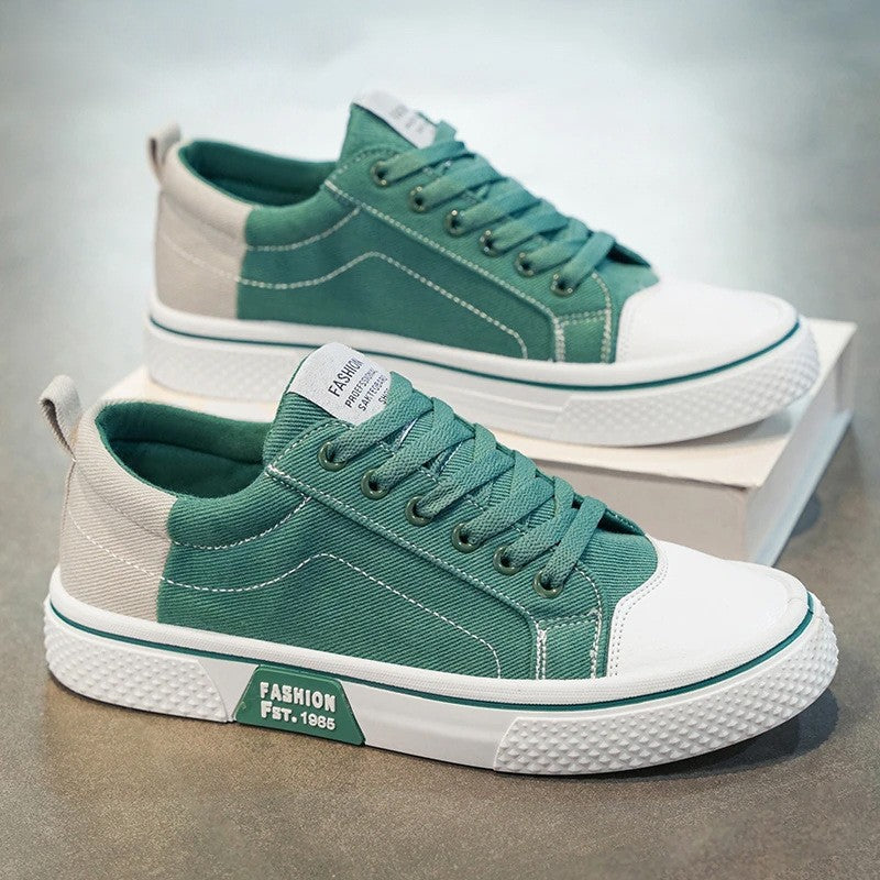 Mens Casual Canvas Shoes Low Top Breathable Comfortable