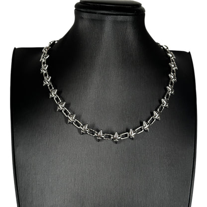 Titanium Steel Spike Necklace and Bracelet Set