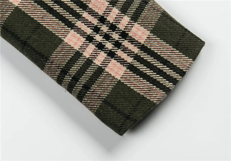 Geruite dames colbert met twee knopen en klepzakken