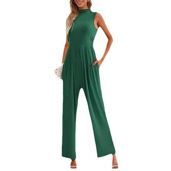 Elegant Sleeveless Wide-Leg Jumpsuit