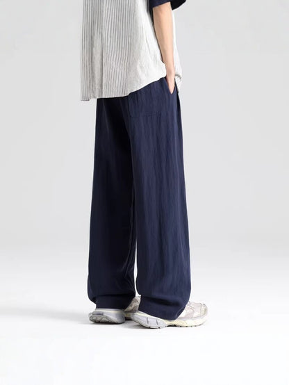 Men's Linen Blend Casual Straight Leg Pants