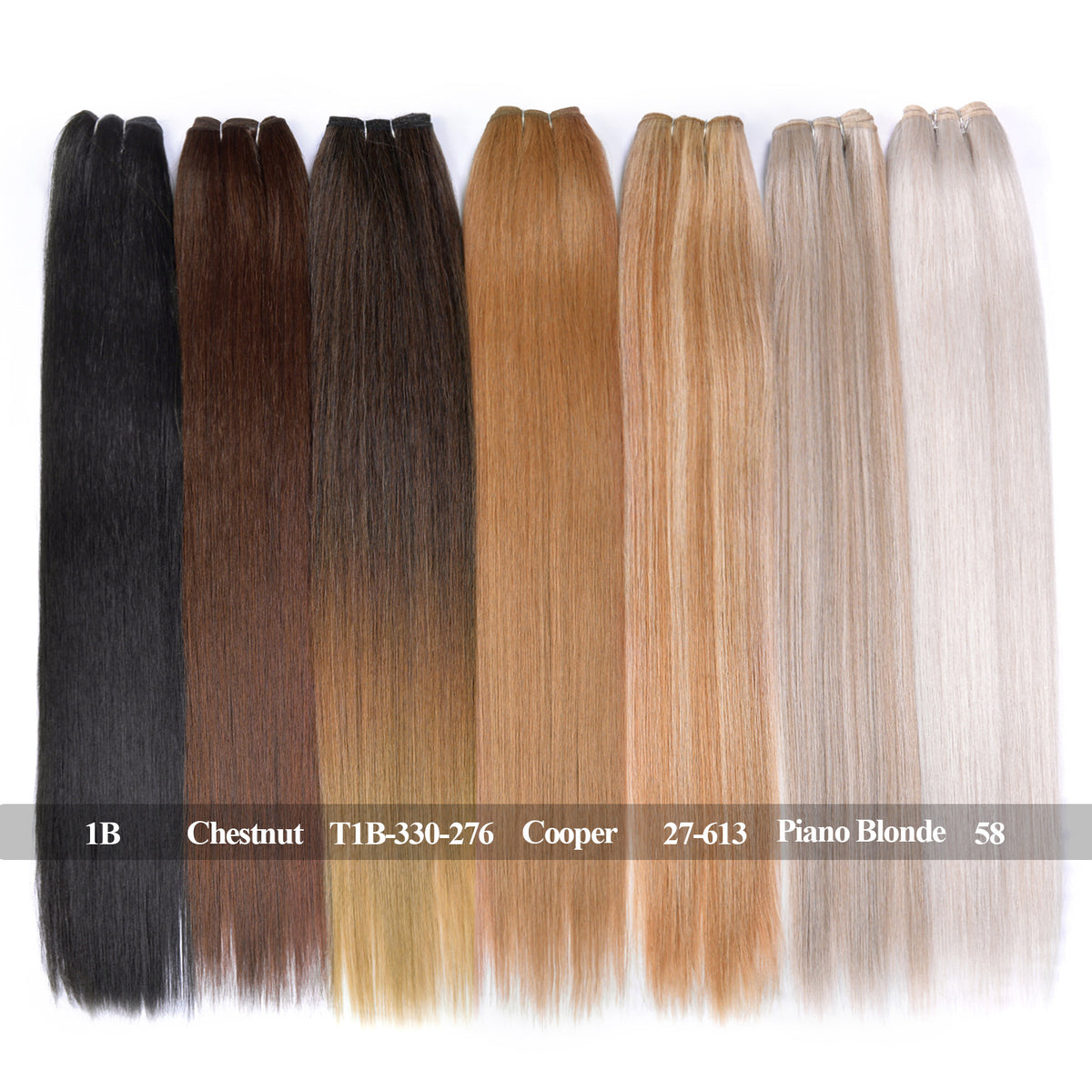 Heat Resistant Synthetic Hair Extensions Straight Weft