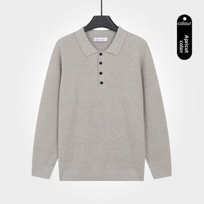 Mens Classic Polo Neck Knit Sweater