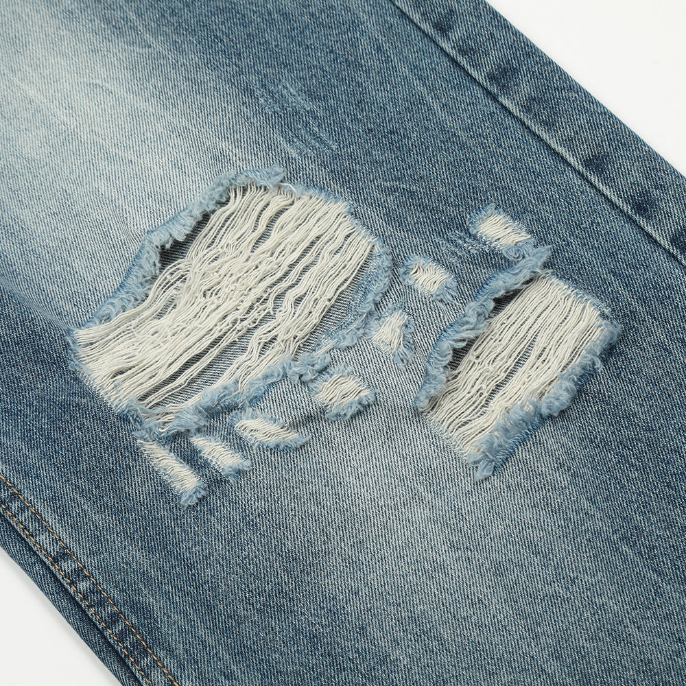 Gewassen en gerafelde jeans voor heren van het merk Street Tide