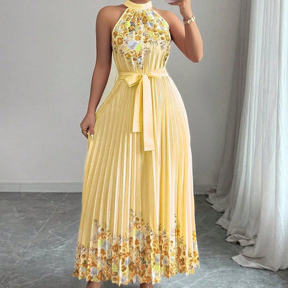 Maxi-jurk van chiffon met bloemenprint