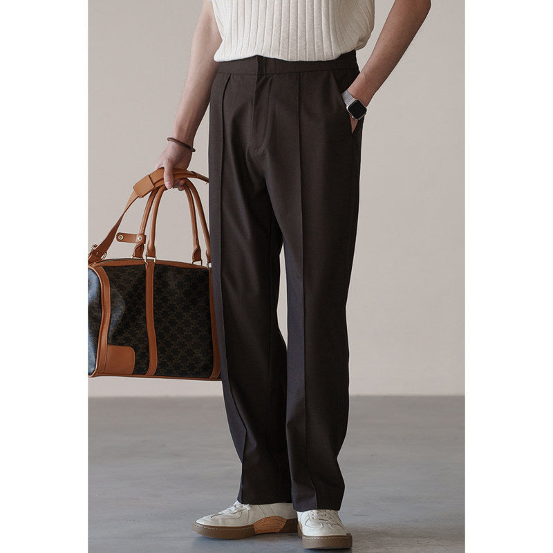 Mens Wool Blend Casual Trousers