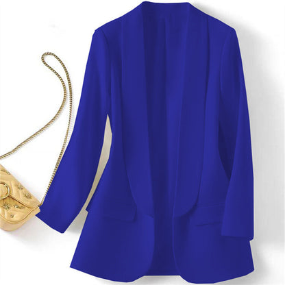 Womens Solid Color Lapel Blazer