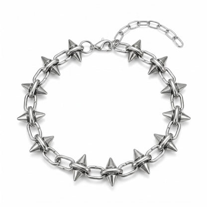 Titanium Steel Spike Necklace and Bracelet Set