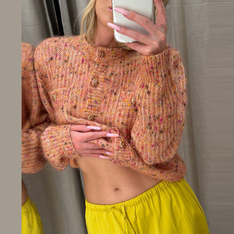 Floral Print Knitted Cardigan