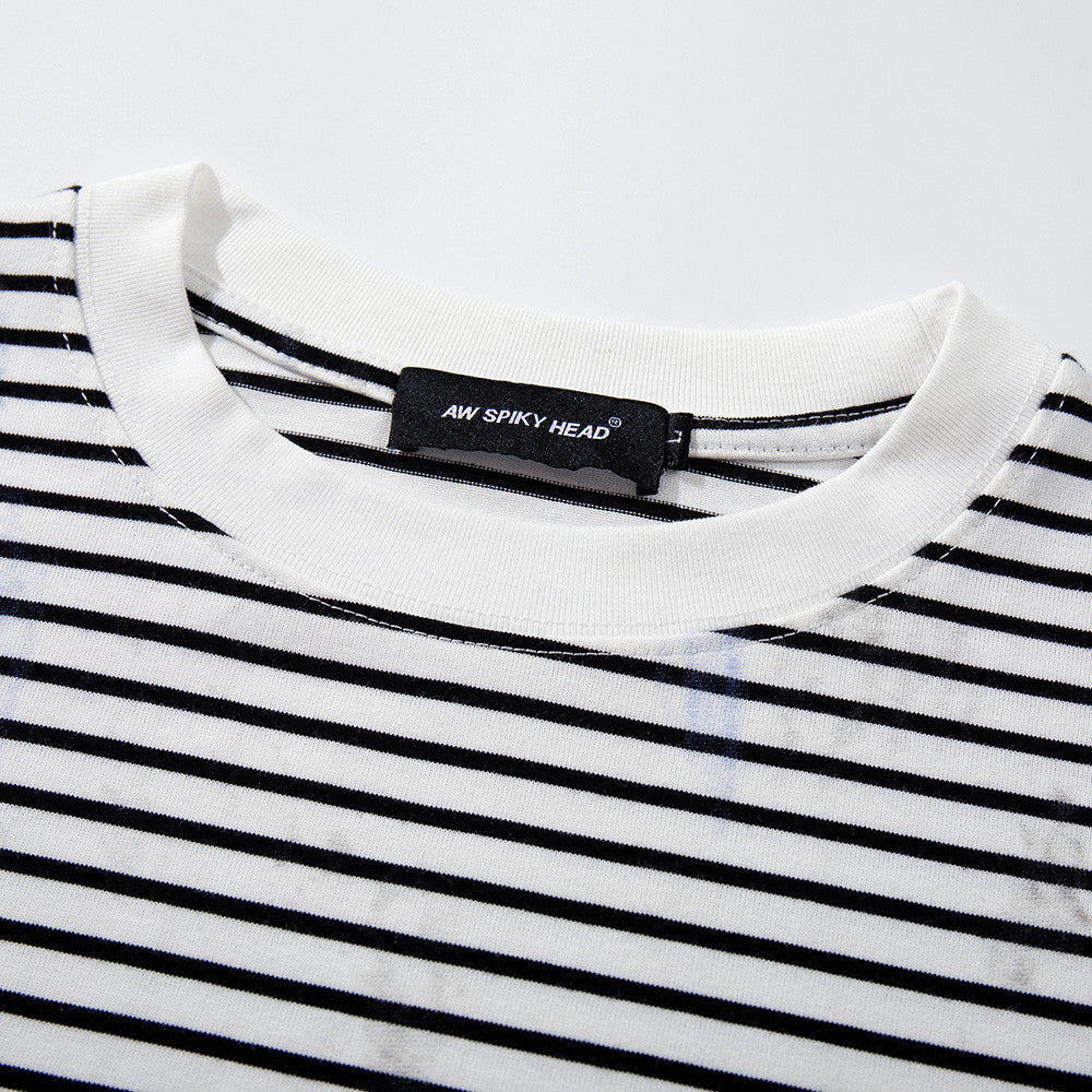 Striped short sleeved t-shirt