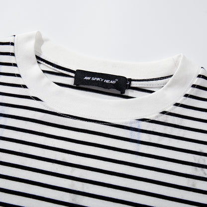 Striped short sleeved t-shirt