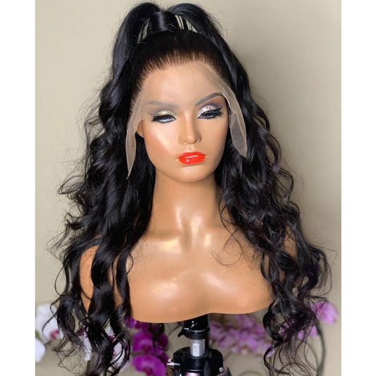 Synthetische lace wig met grote krullen