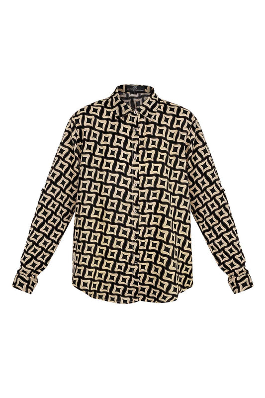 Blouse retro print
