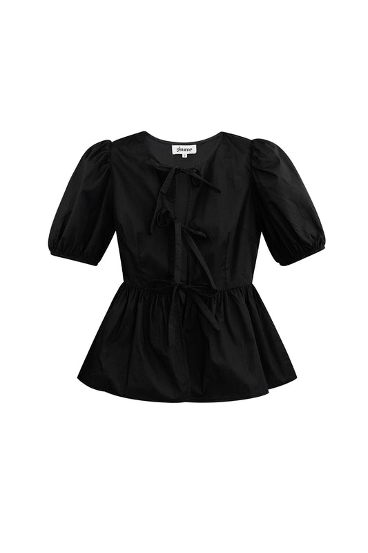 Musthave peplum blouse met strikjes