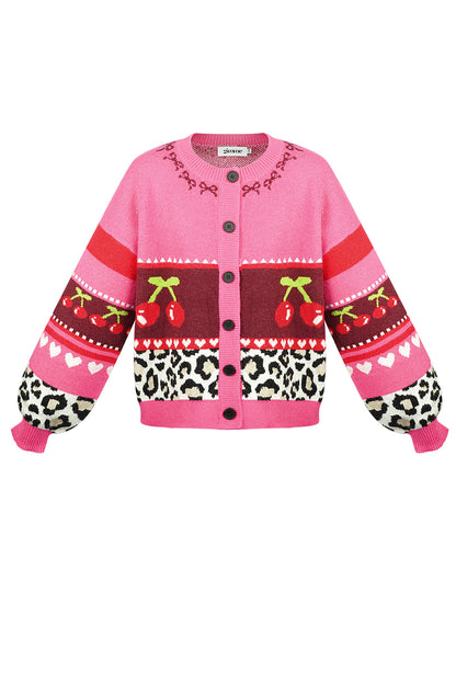 Vest cherry baby - Beige roze