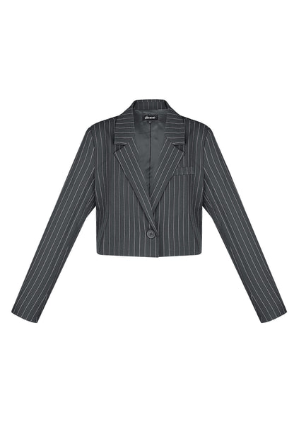 Krijtstreep cropped blazer