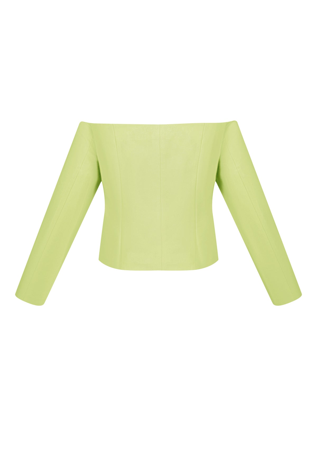 Off shoulder blazer top - Groen