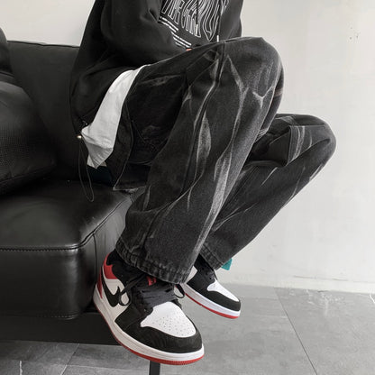 Hip-hop Tie-dye Baggy Jeans for Men