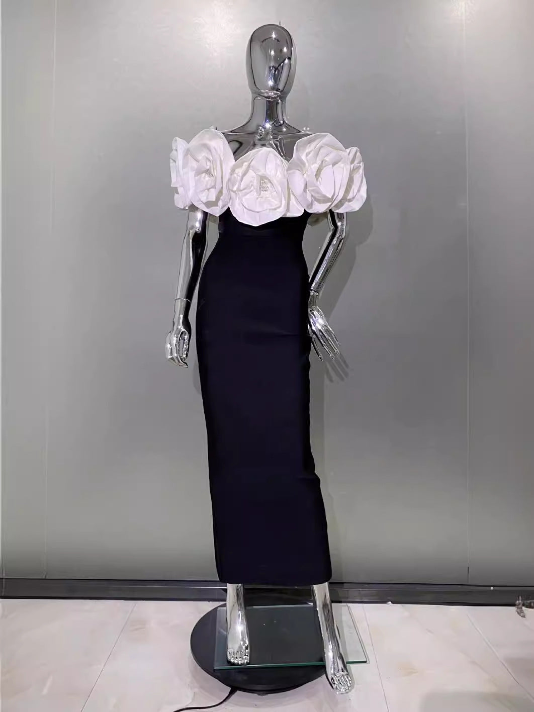 Elegant Off-Shoulder Bandage Dress