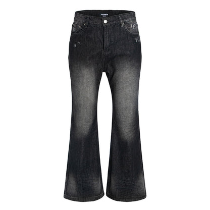 Hoge taille flared denim broek voor dames