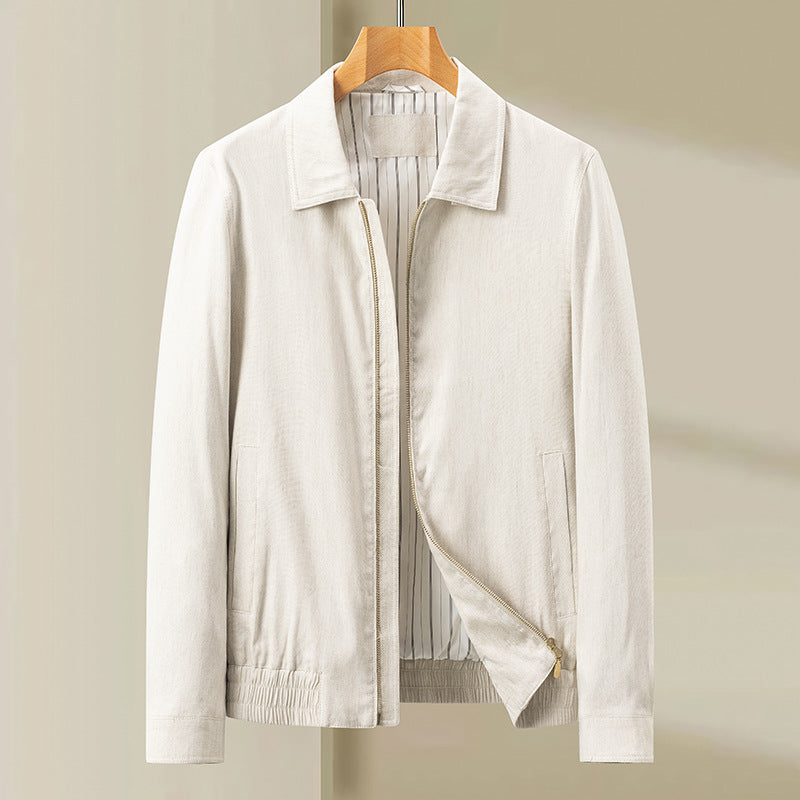 Classic Linen Blend Lapel Jacket