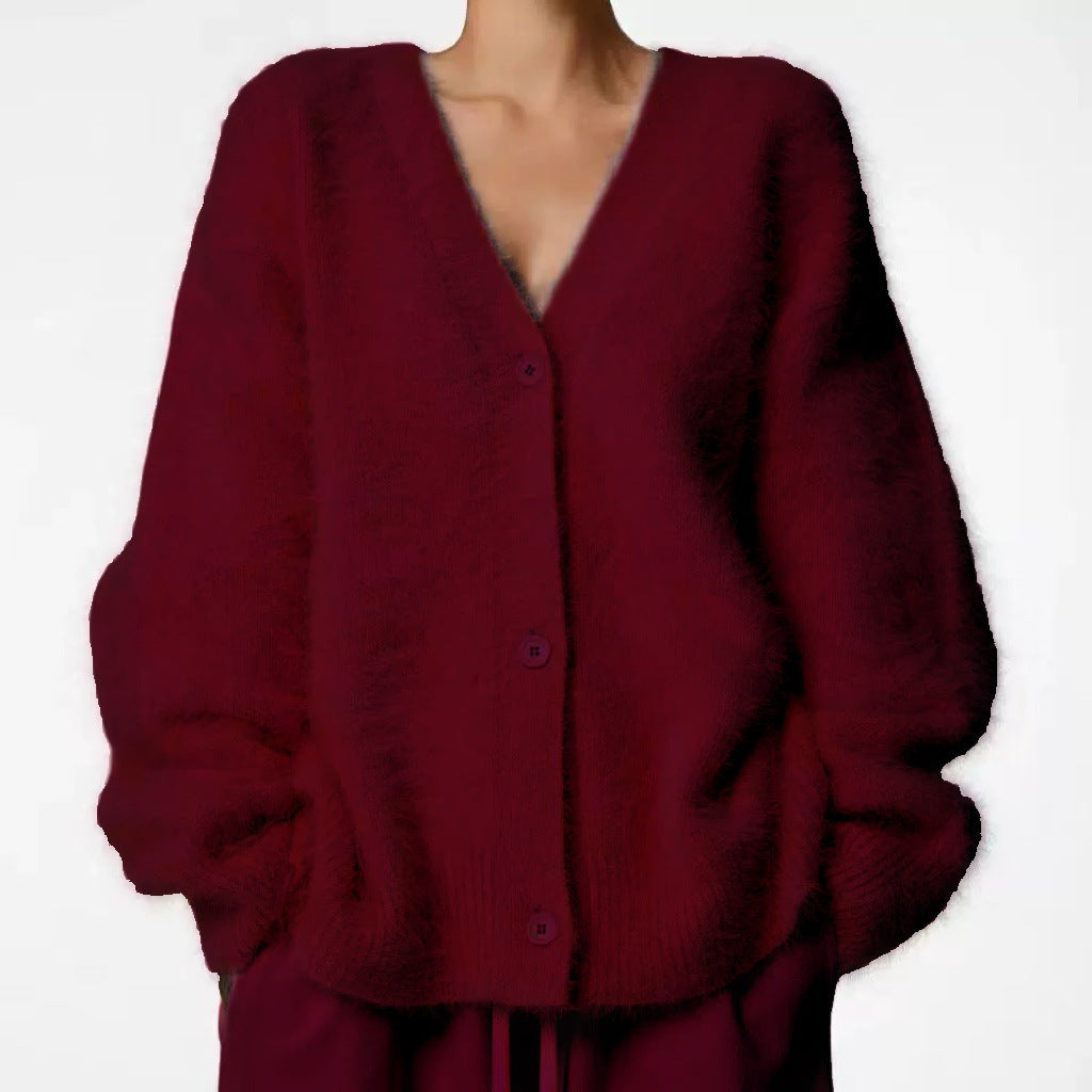 Womens Soft Long Sleeve Cardigan Sweater