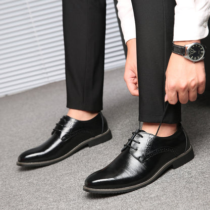 Classic Brogue Leather Shoes for Men