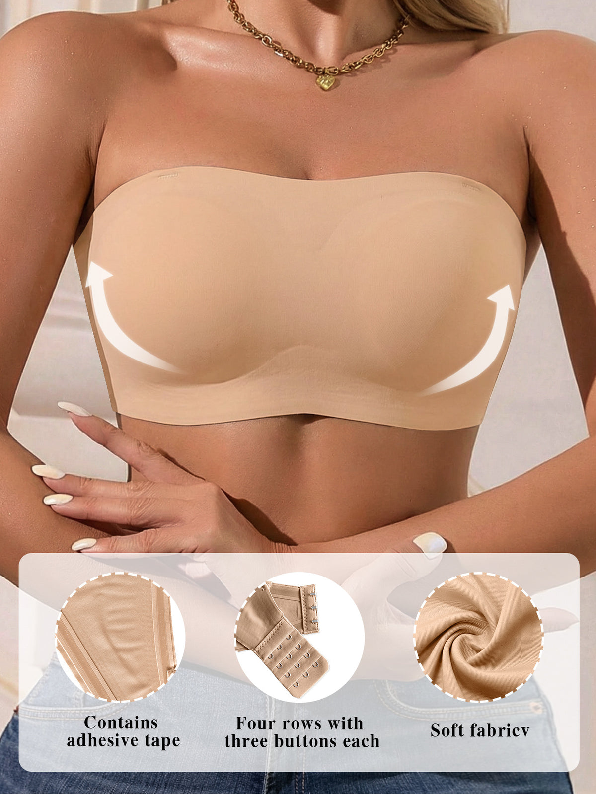 Seamless Wire-Free Tube Top with Anti-Slip Design