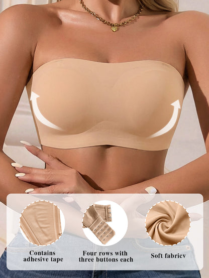 Seamless Wire-Free Tube Top with Anti-Slip Design