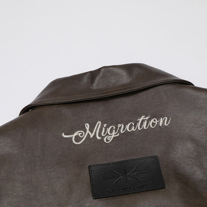 Hip Hop Amerikaanse stijl losse PU-leren jas unisex