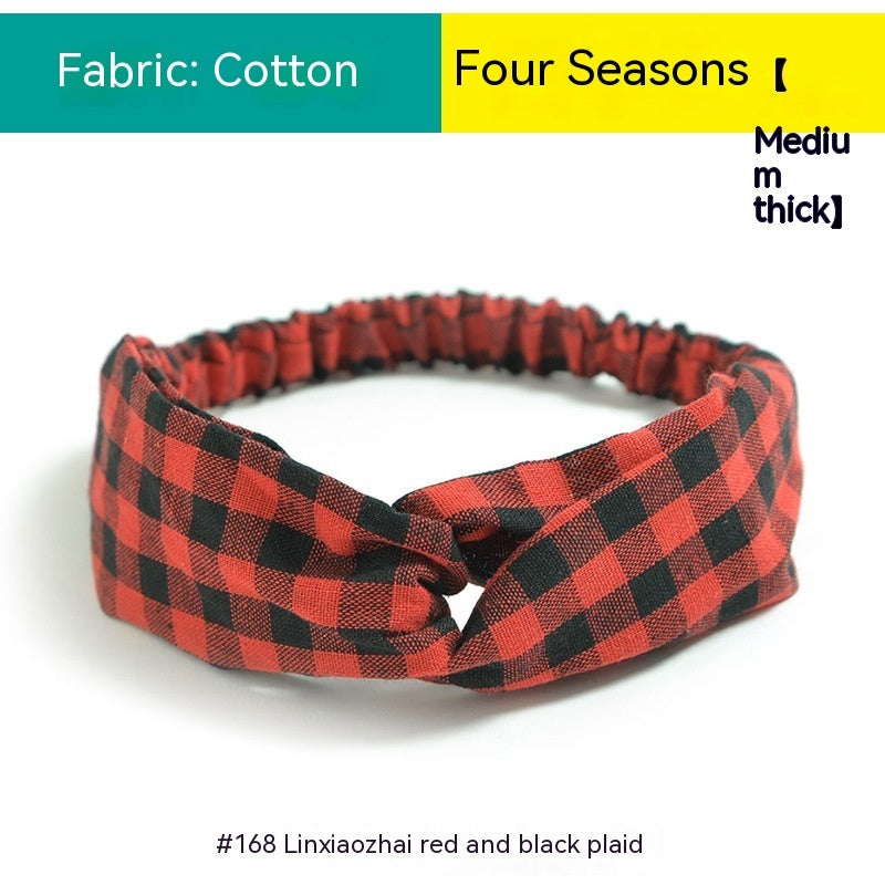 Elastische gekruiste chiffon hoofdband in Boheemse stijl