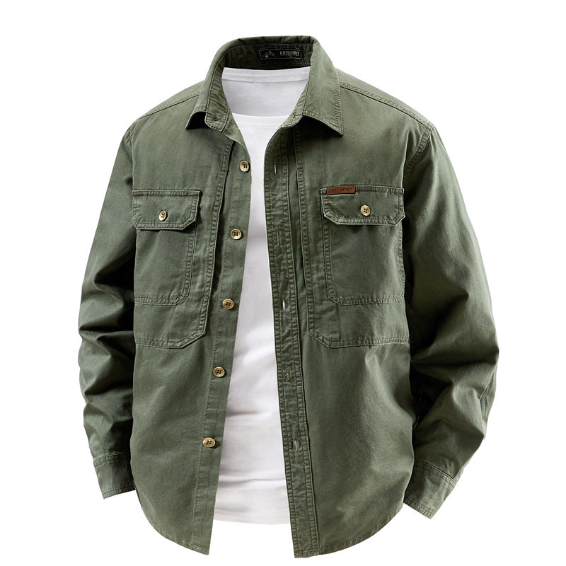 Pure Cotton Multi-Pocket Work Jacket