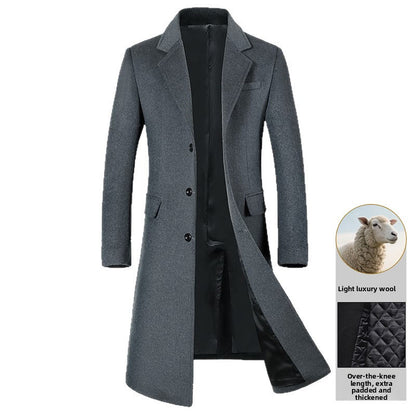 Mens Wool Blend Overcoat