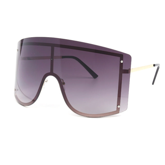 Oversized luxe designer zonnebril met kleurverloop voor dames