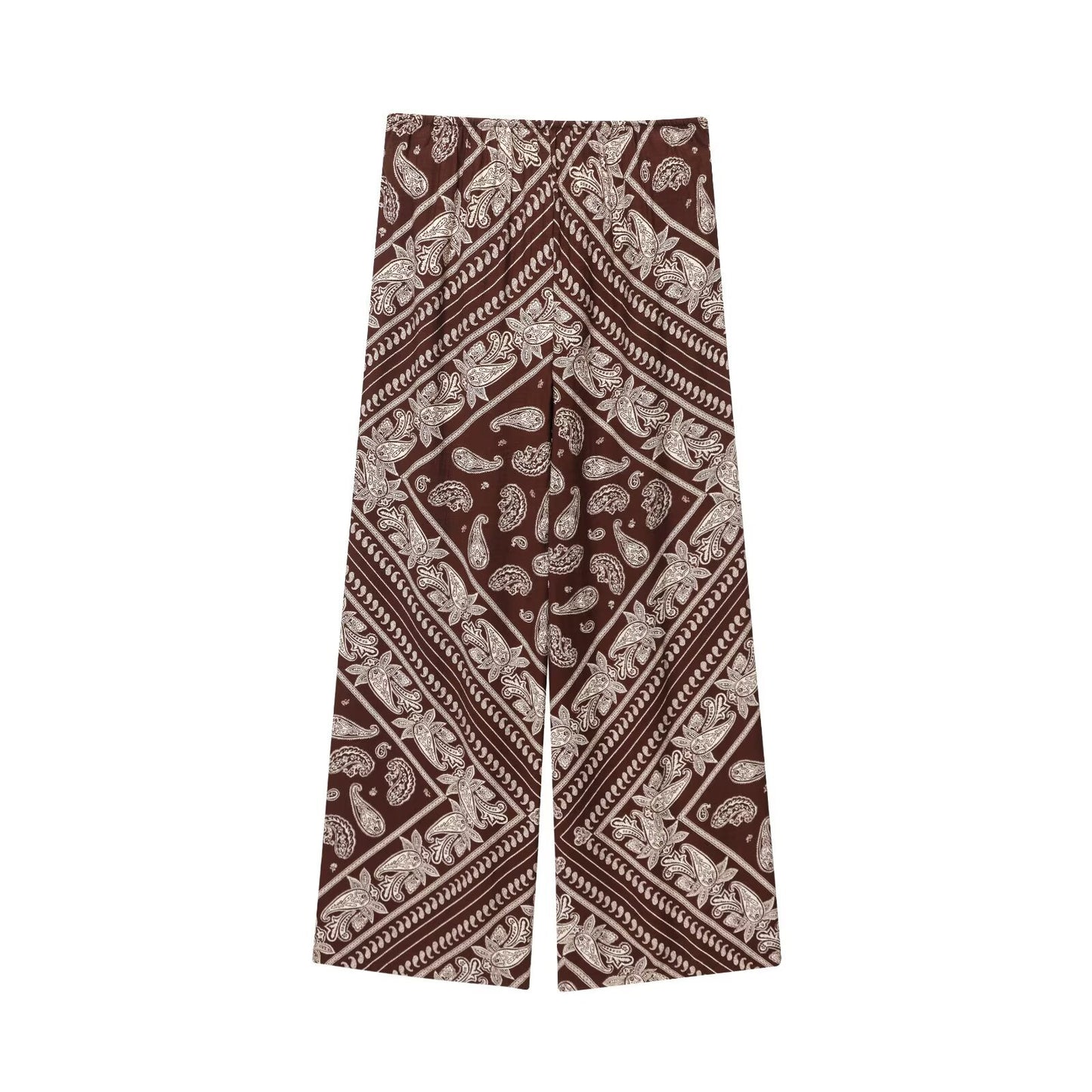 Women's Clothing Printed Vacation Casual Shirt + Long Pants Set