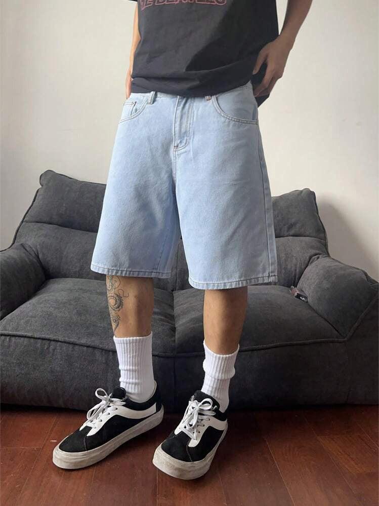 Retro Denim Shorts for Men
