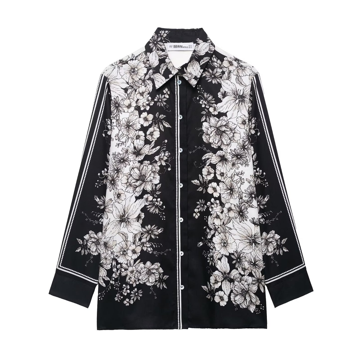 Women's Clothing Printed Long Shirt + Long Pants + Skirt Set