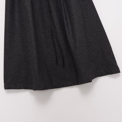 Midi-rok met losse tailleband