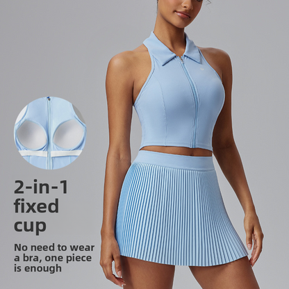Ladies sleeveless quick dry tennis suit