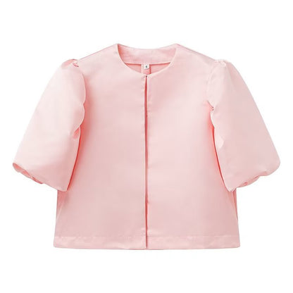 Women's Fashion Satin Elegant Versatile Noble Style Top Jacket