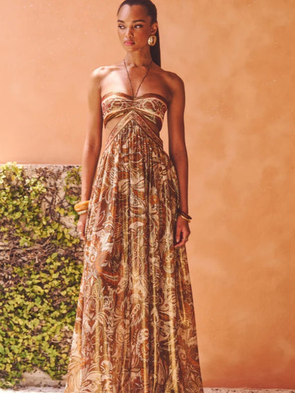 Summer New Dress Long Dress Strap Backless Sexy