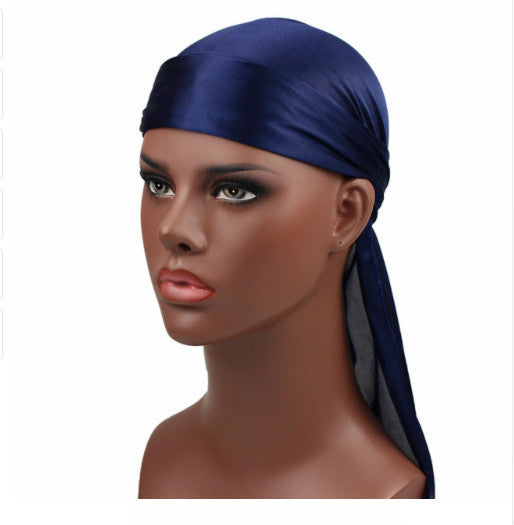 Silk satin long braided hair pirate hat