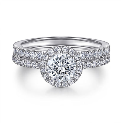 Stapelbare ring van sterling zilver met zirkonia