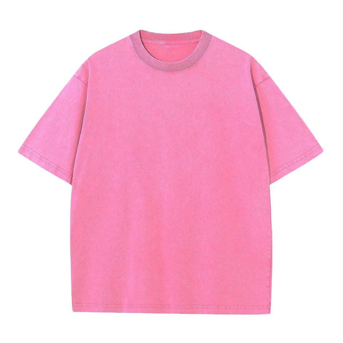 Oversized Washed Cotton T-shirt with Batik Print