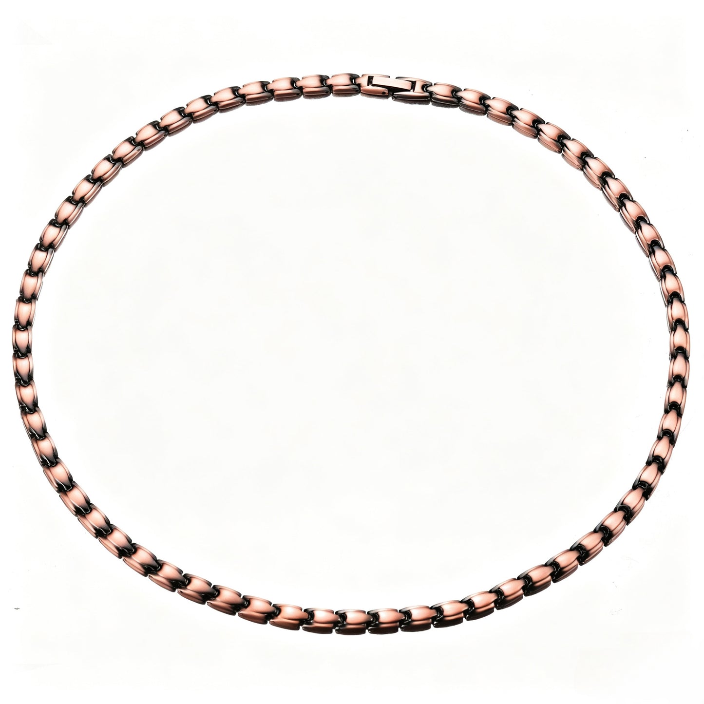 Vintage ketting van gevlochten koper unisex