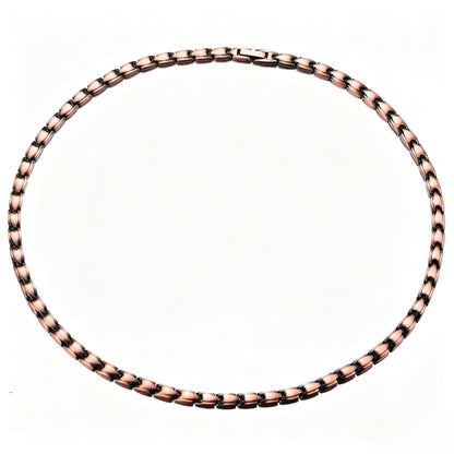 Vintage ketting van gevlochten koper unisex