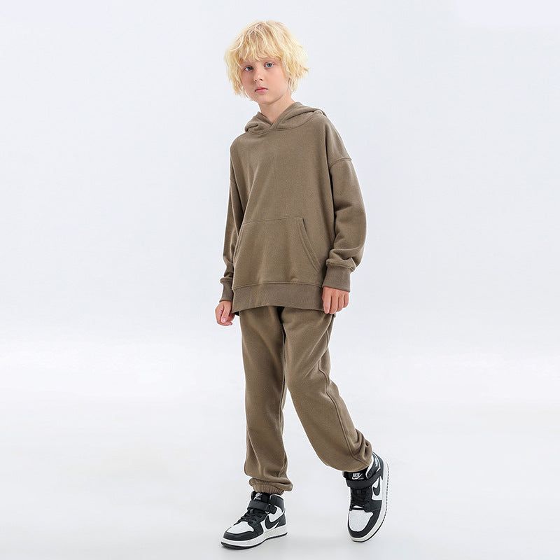 Kinder effen katoenen joggingpak unisex