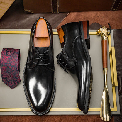 Klassieke leren Derby-schoenen voor heren